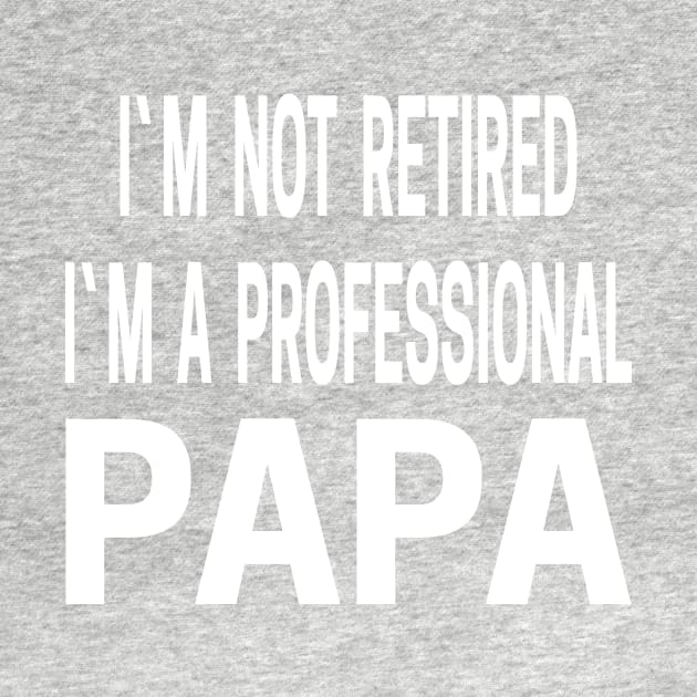 I'm Not Retired I'm a Professional Papa by Family of siblings